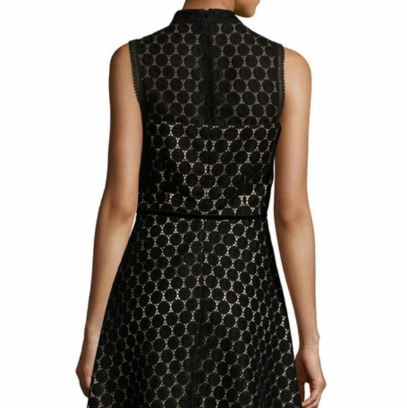 Shoshanna Velvet Polka-Dot Cocktail Dress - Picture 2 of 7